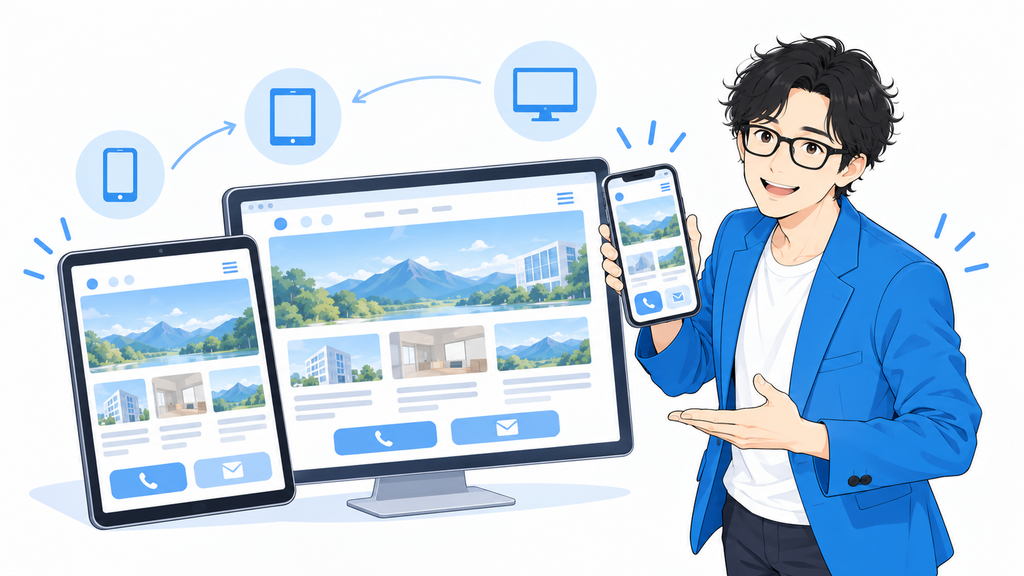 スマートフォンで見やすいホームページを基本にしています