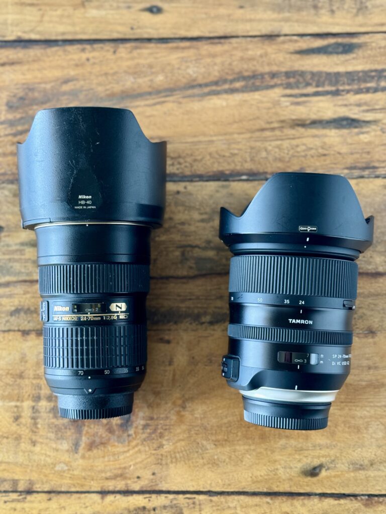 AF-S NIKKOR 24-70mm f/2.8G EDとTAMRON SP 24-70mm F/2.8 Di VC USD G2の比較