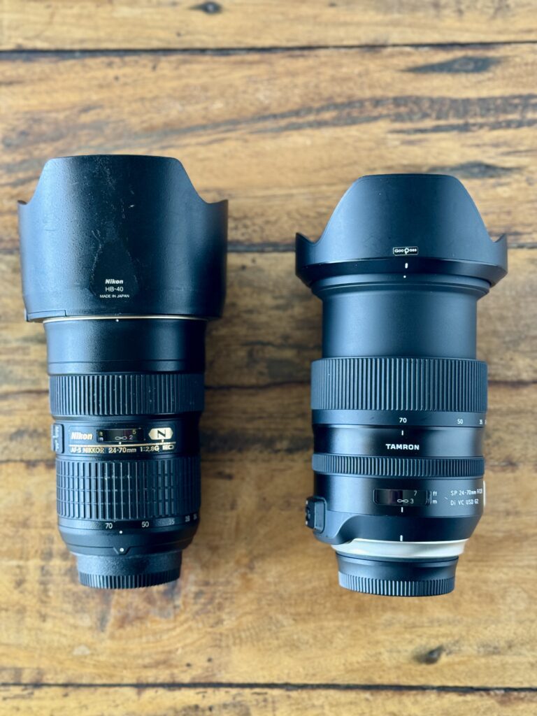 AF-S NIKKOR 24-70mm f/2.8G EDとTAMRON SP 24-70mm F/2.8 Di VC USD G2の比較