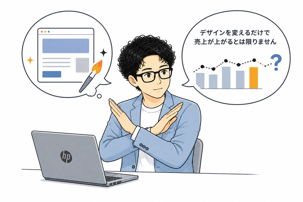 デザインを変えるだけで売上が上がるとは限りません
