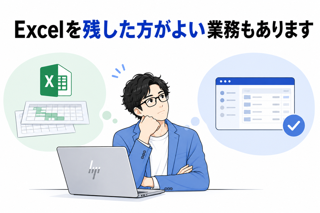 Excelを残した方がよい業務もあります