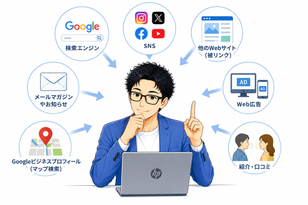 そもそもホームページへのアクセスはどこから来る？