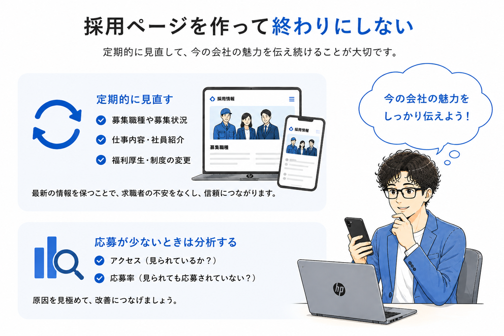 採用ページを作って終わりにしない