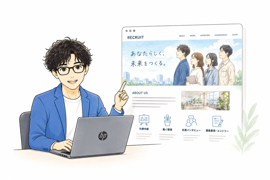 オクヤマデザインでは採用ページの制作にも対応しています