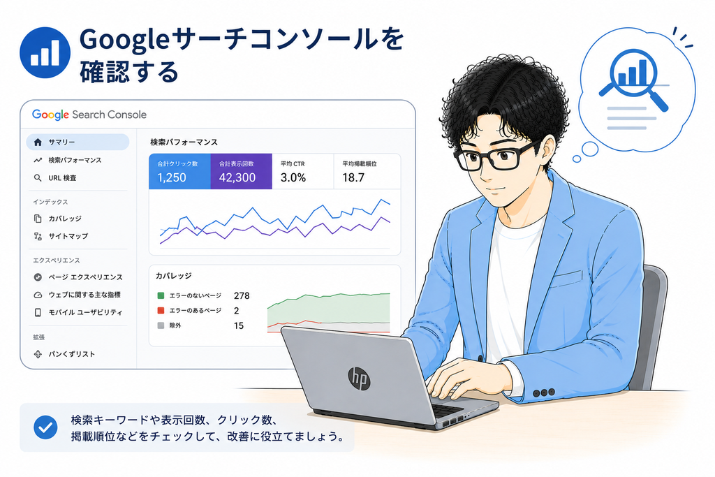 Googleサーチコンソールを確認する