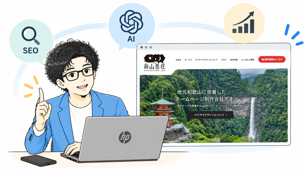 SEO・AI検索を意識したホームページ制作もオクヤマデザインにご相談ください