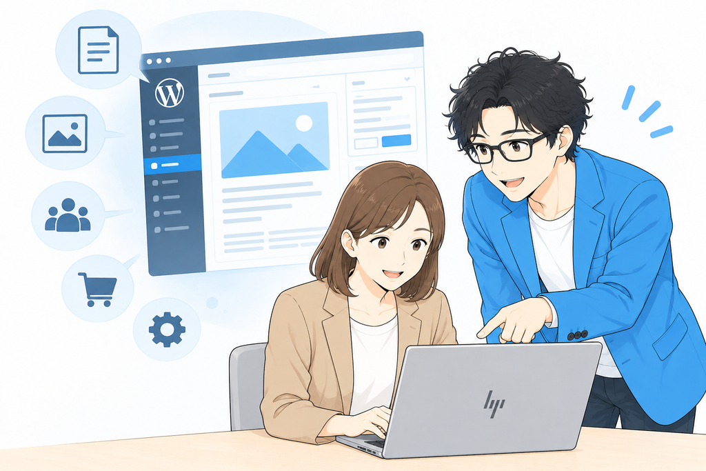 「自分で更新できるホームページ」にする方法もあります