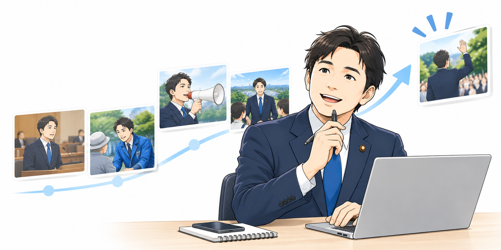 選挙前だけではなく、普段の政治活動からホームページを育てる