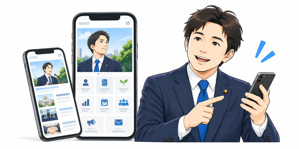 選挙用ホームページはスマートフォンでの見やすさが重要
