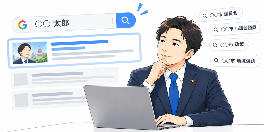 「政治家名」で検索したときに公式サイトが見つかるSEO対策