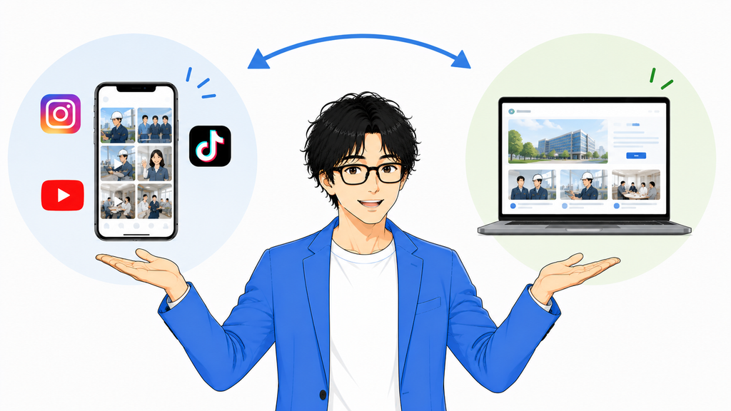 SNSは「知ってもらう」、ホームページは「応募を考えてもらう」
