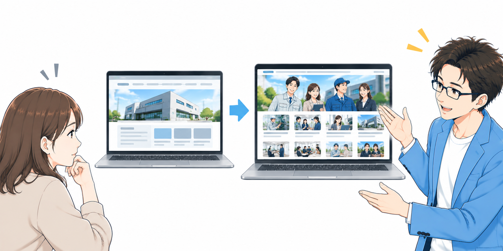 採用ページは会社案内の一部ではなく「求職者のためのページ」にする
