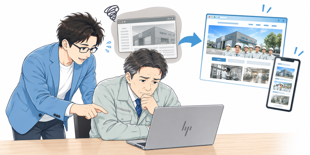 会社のホームページが古くなっていないか