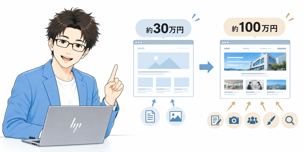 中小企業のホームページなら30〜150万円程度が一つの目安