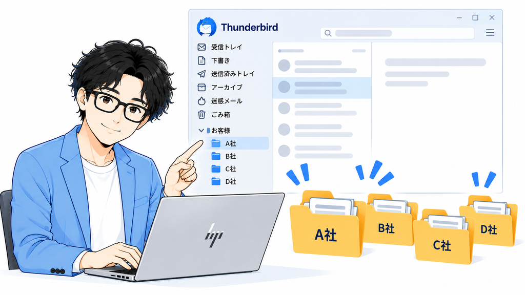 お客様ごとにフォルダを作っておく