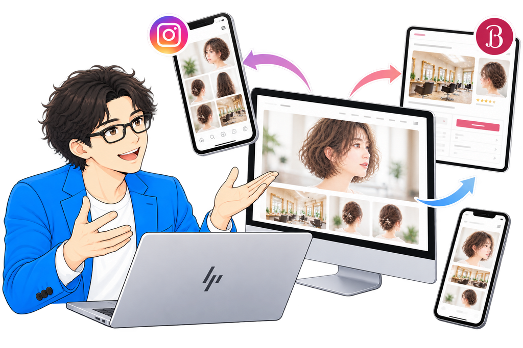 ホットペッパービューティーやInstagramとホームページの違い