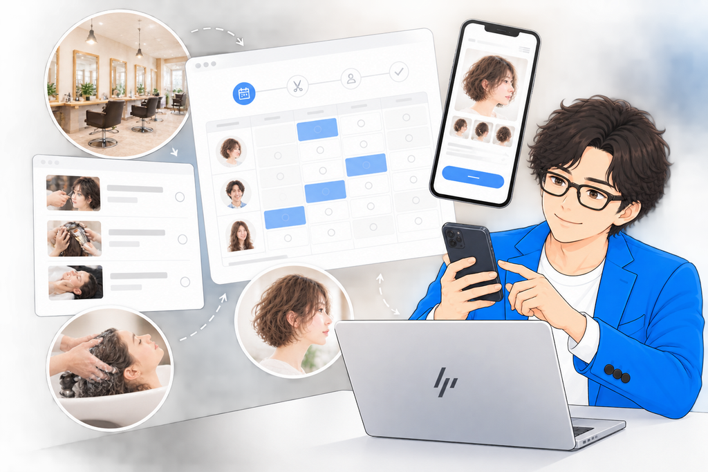 美容室の予約システムやWebシステム開発にも対応